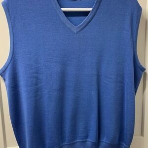 St.Croix Luxe Blue Sweater Vest Old Money Vintage Retro Preppy USA